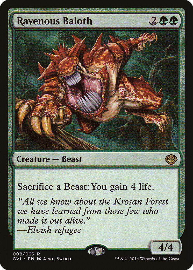 Image of Ravenous Baloth (Garruk vs. Liliana) [Duel Decks Anthology]