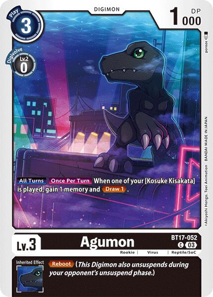 Image of Agumon [BT17-052] - BT17-052 [Secret Crisis]