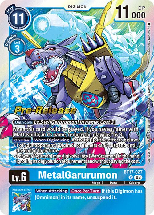 Image of MetalGarurumon [BT17-027] [Secret Crisis Pre-Release Cards]