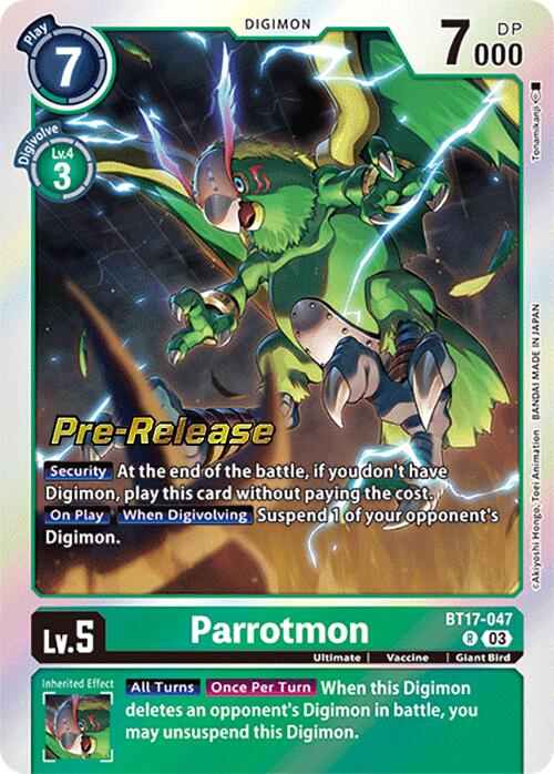 Image of Parrotmon [BT17-047] [Secret Crisis Pre-Release Cards]