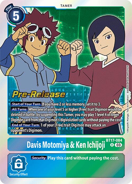 Image of Davis Motomiya & Ken Ichijoji [BT17-084] [Secret Crisis Pre-Release Cards]