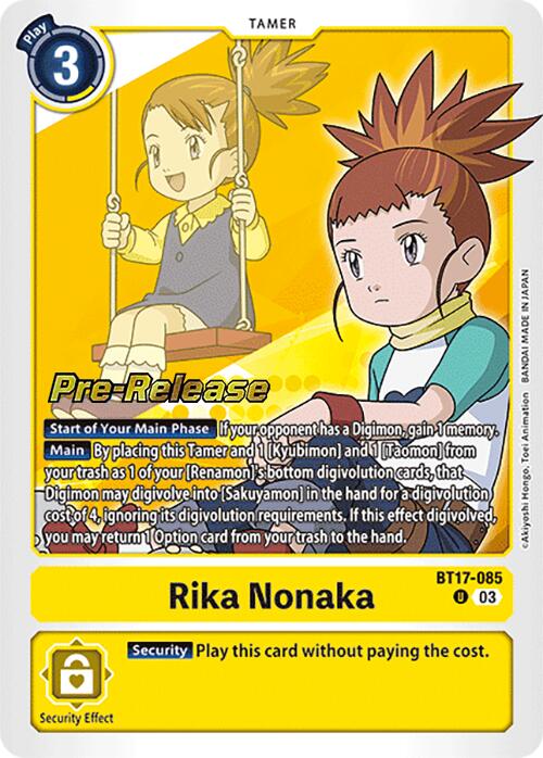 Image of Rika Nonaka [BT17-085] [Secret Crisis Pre-Release Cards]