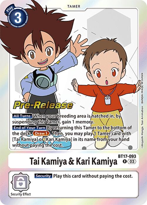 Image of Tai Kamiya & Kari Kamiya [BT17-093] [Secret Crisis Pre-Release Cards]
