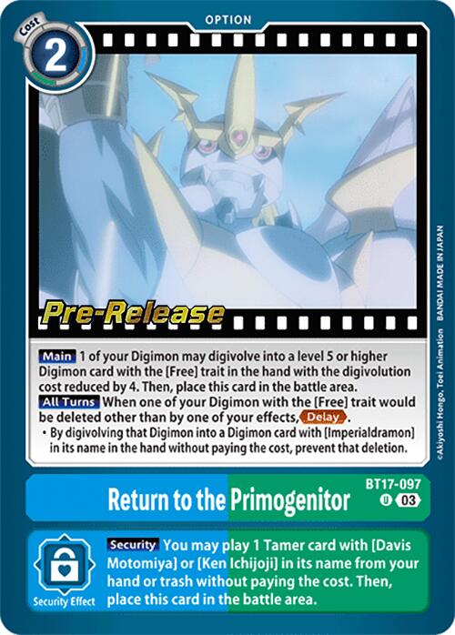 Image of Return to the Primogenitor [BT17-097] [Secret Crisis Pre-Release Cards]