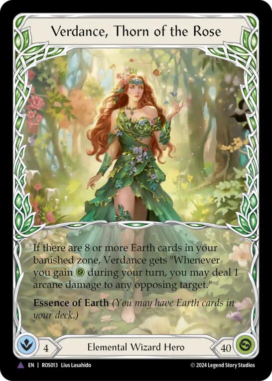 Image of Verdance, Thorn of the Rose (Marvel) [ROS013] (Rosetta)  Cold Foil