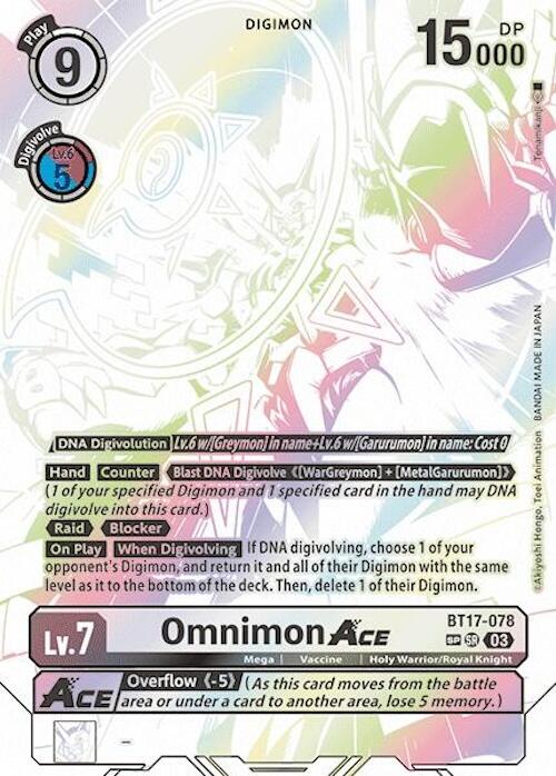 Image of Omnimon ACE [BT17-078] (Textured) [Secret Crisis]