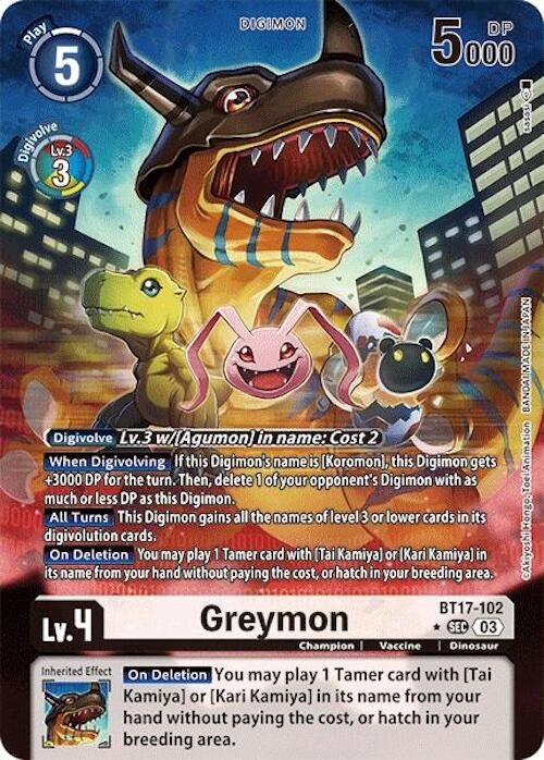 Image of Greymon [BT17-102] (Alternate Art) [Secret Crisis]