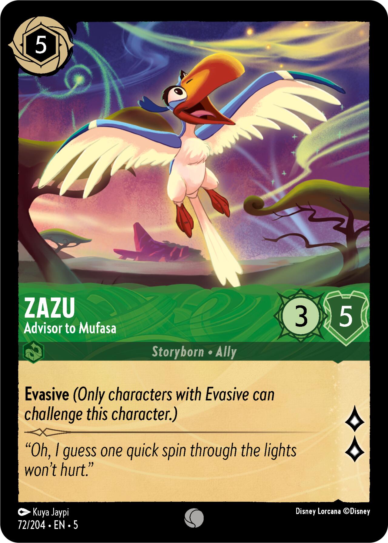 Image of Zazu - Advisor to Mufasa (72/204) [Shimmering Skies]