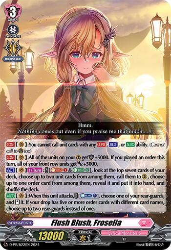 Image of Flush Blush, Froselia (D-PR/522EN) [D Promo Cards]
