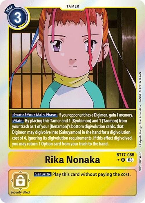 Image of Rika Nonaka [BT17-085] (Secret Crisis: Movie Memorial Pack) [Secret Crisis]
