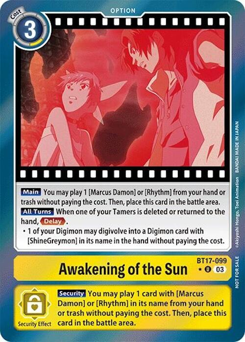 Image of Awakening of the Sun [BT17-099] (Secret Crisis: Movie Memorial Pack) [Secret Crisis]