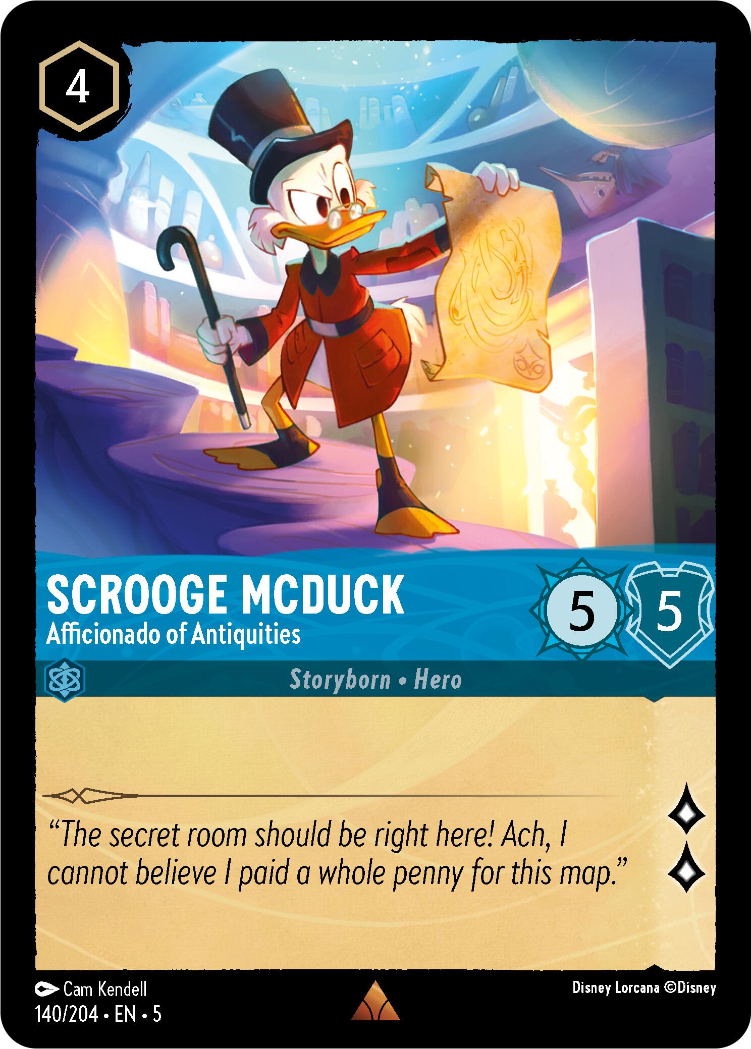Image of Scrooge McDuck - Afficionado of Antiquities (140/204) [Shimmering Skies]