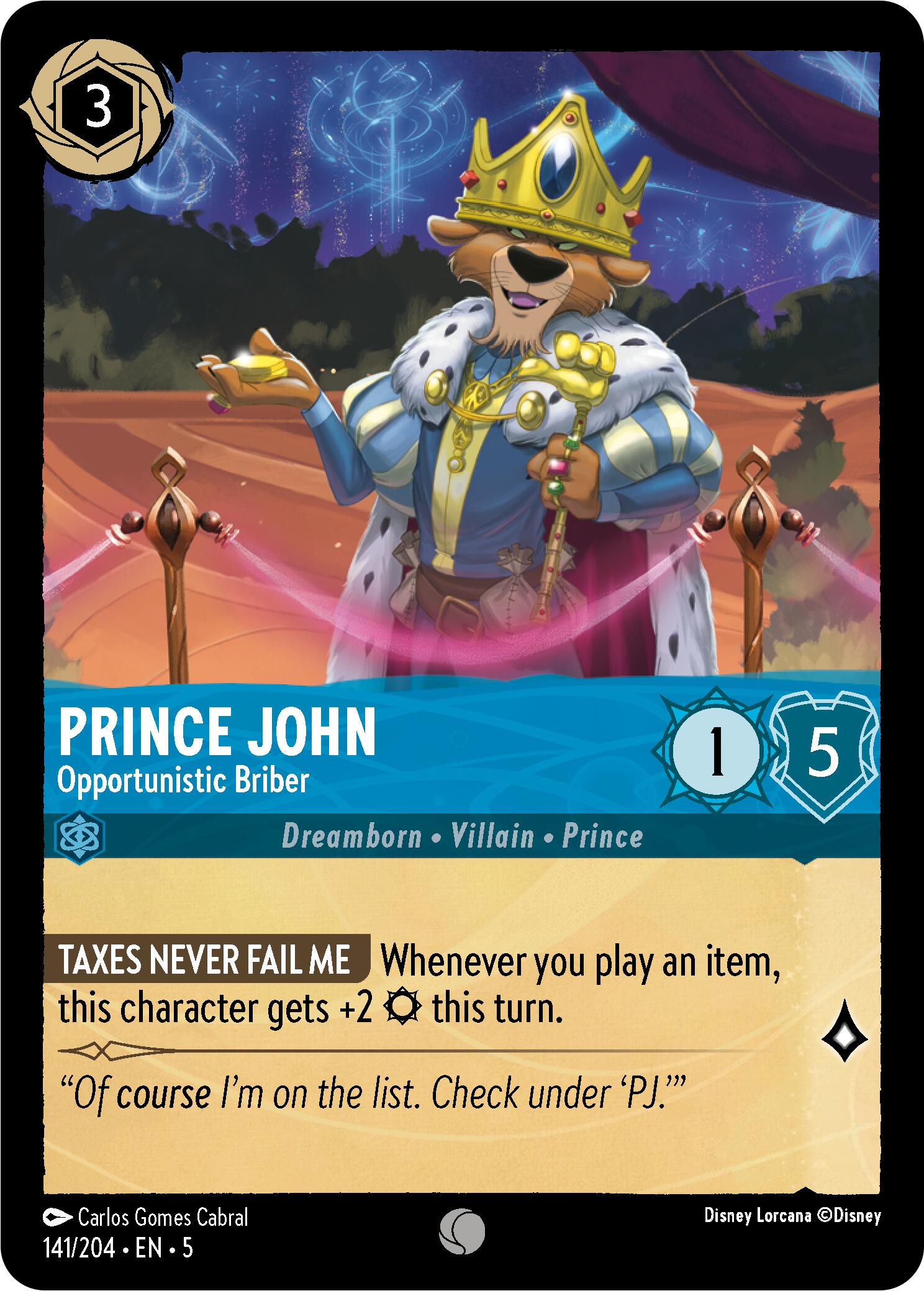 Image of Prince John - Opportunistic Briber (141/204) [Shimmering Skies]