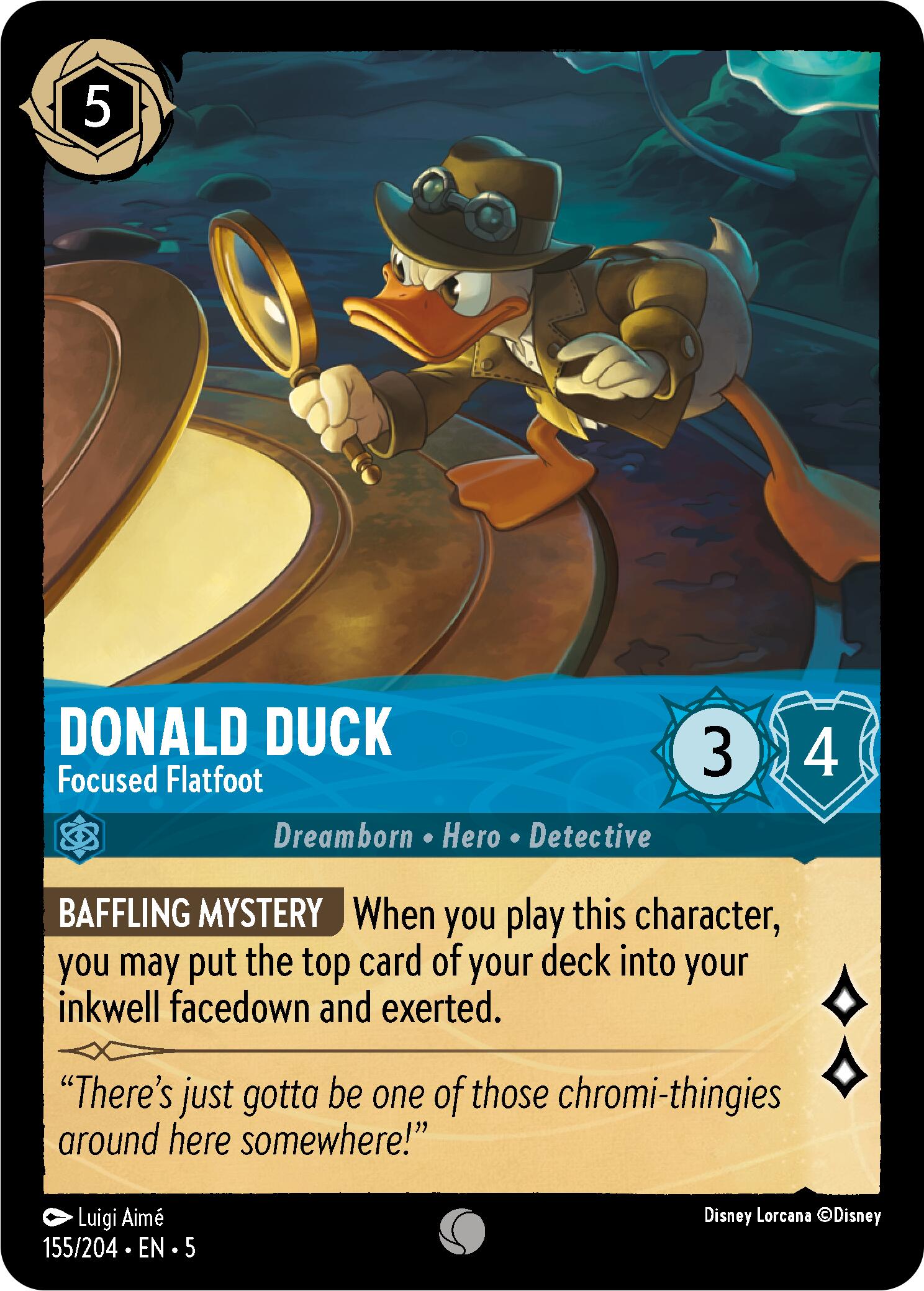 Image of Donald Duck - Focused Flatfoot (155/204) [Shimmering Skies]