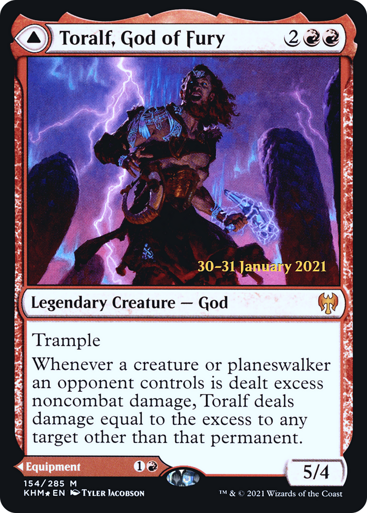 Image of Toralf, God of Fury // Toralf's Hammer [Kaldheim Prerelease Promos]