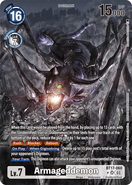 Image of Armageddemon [BT17-060] (Alternate Art) [Secret Crisis]