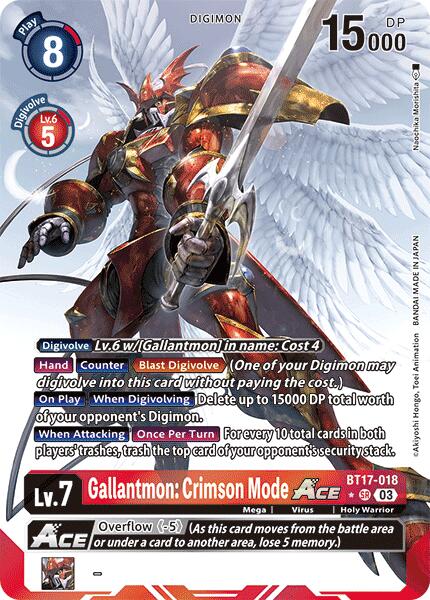 Image of Gallantmon: Crimson Mode ACE [BT17-018] (Alternate Art) [Secret Crisis]