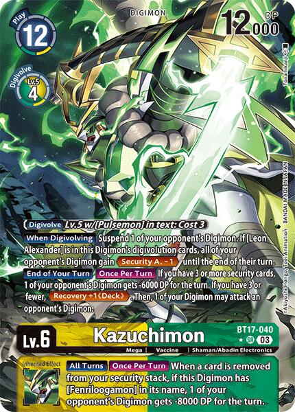 Image of Kazuchimon [BT17-040] (Alternate Art) [Secret Crisis]