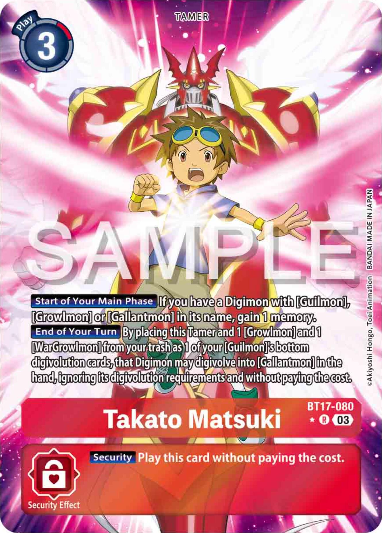 Image of Takato Matsuki [BT17-080] (Alternate Art) [Secret Crisis]