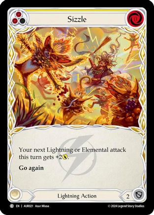 Image of Sizzle (Yellow) [AUR021] (1st Strike)