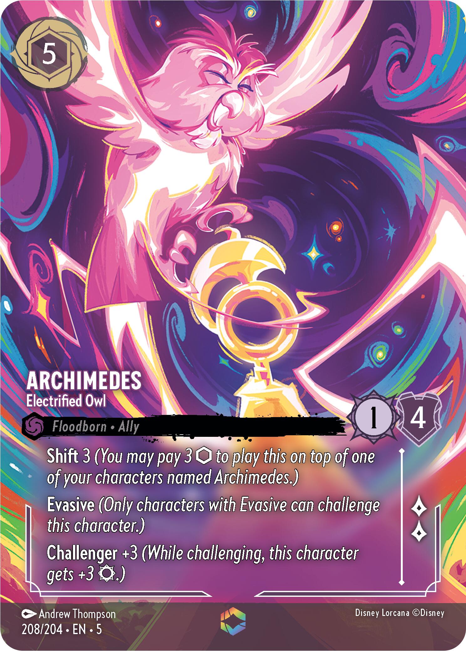 Image of Archimedes - Electrified Owl (Enchanted) (208/204) [Shimmering Skies]