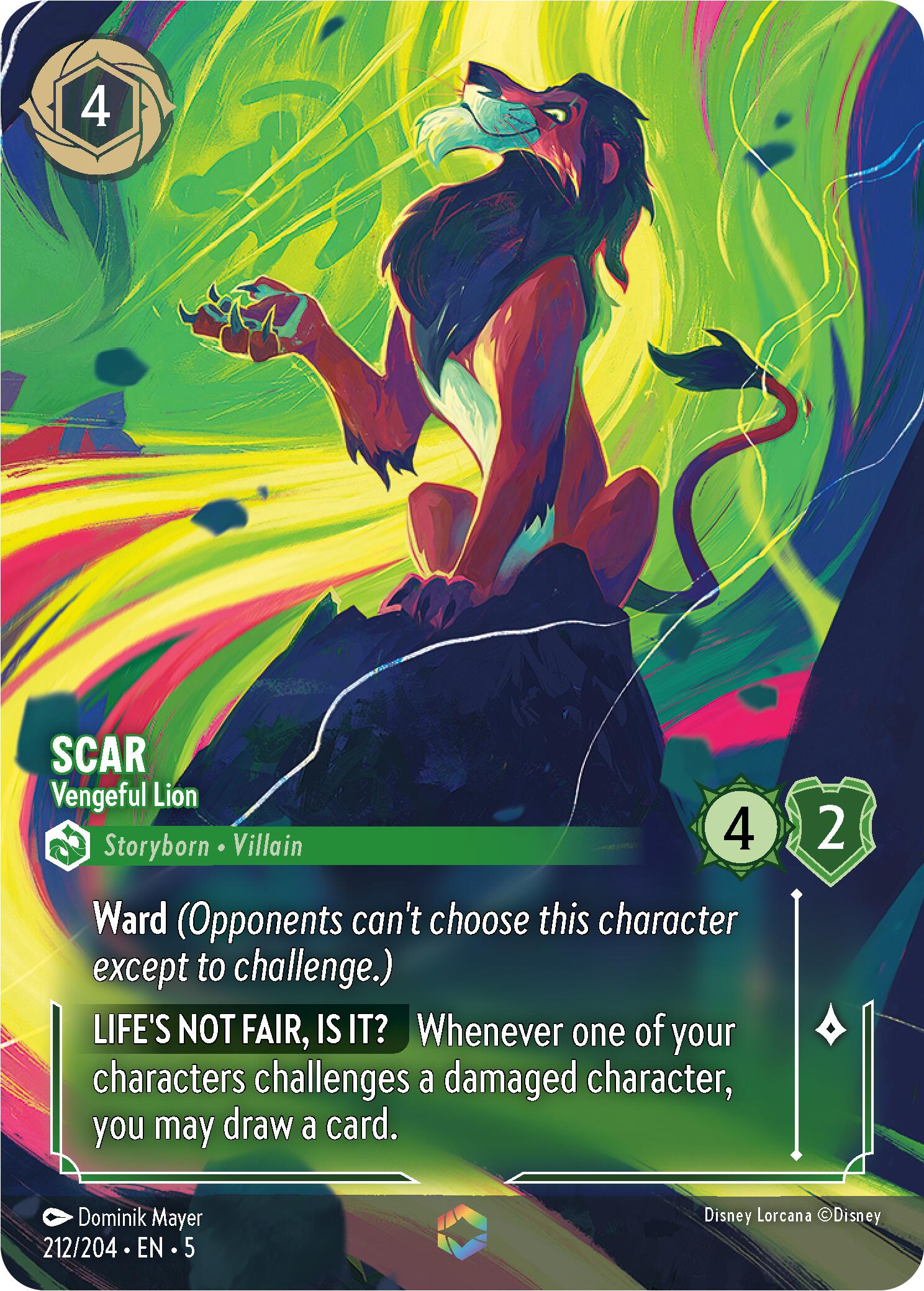 Image of Scar - Vengeful Lion (Enchanted) (212/204) [Shimmering Skies]