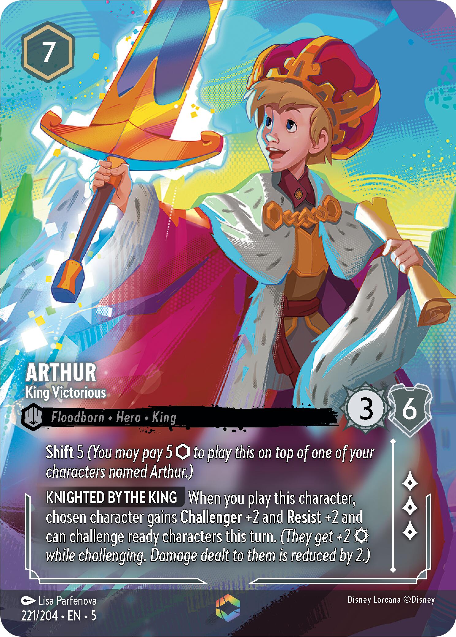 Image of Arthur - King Victorious (Enchanted) (221/204) [Shimmering Skies]