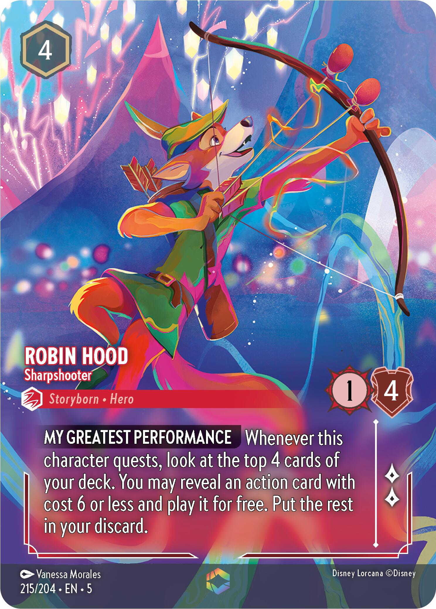 Image of Robin Hood - Sharpshooter (Enchanted) (215/204) [Shimmering Skies]
