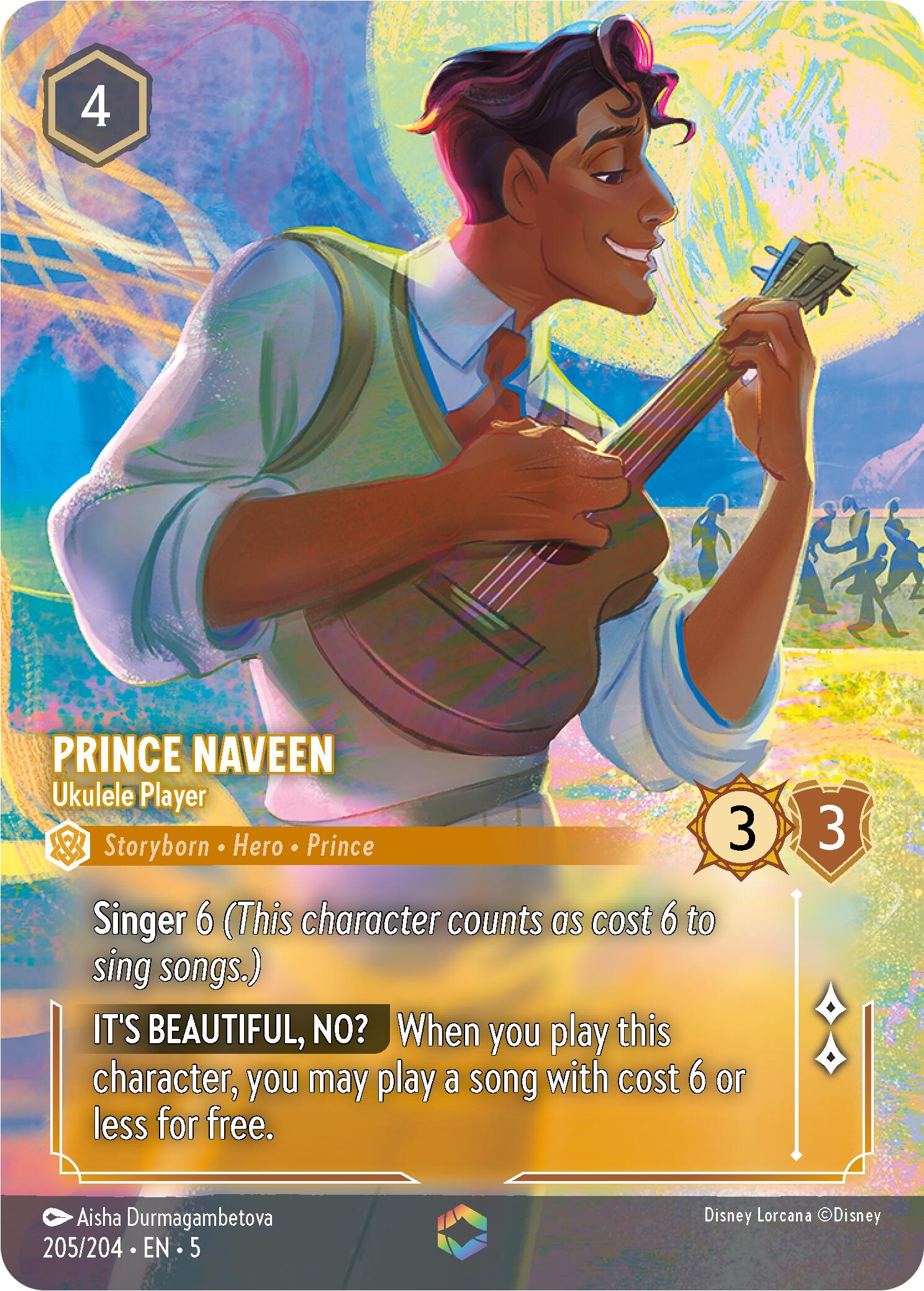 Image of Prince Naveen - Ukulele Player (Enchanted) (205/204) [Shimmering Skies]