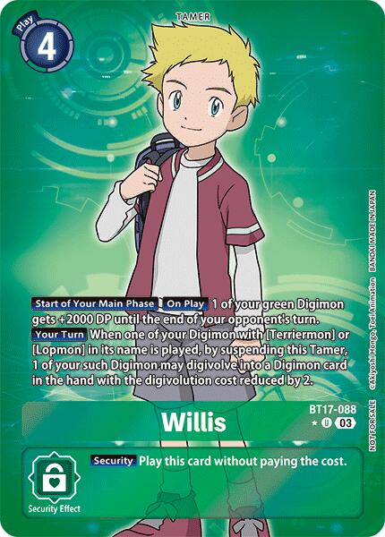 Image of Willis [BT17-088] (Box Promotion Pack: Secret Crisis) [Secret Crisis]