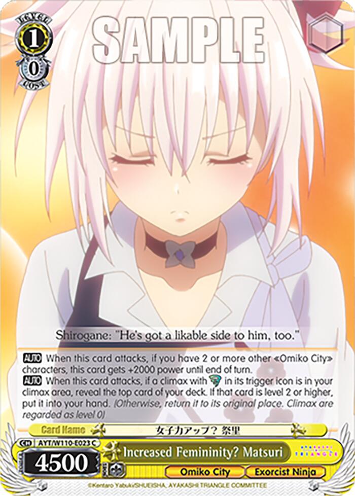 Image of Increased Femininity? Matsuri [Ayakashi Triangle]