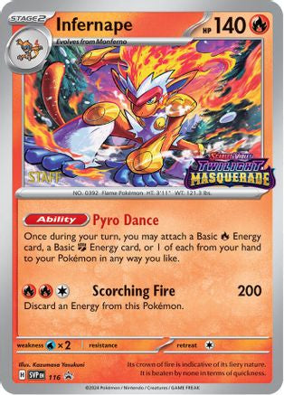 Image of Infernape (116) (Staff) [Scarlet & Violet: Black Star Promos]
