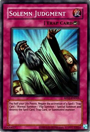 Image of Solemn Judgment [RP01-EN045] Super Rare