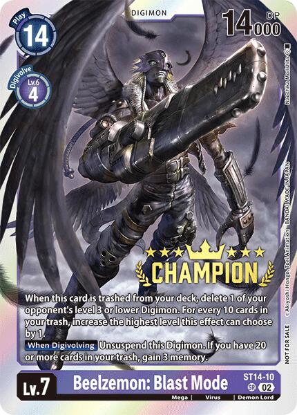 Image of Beelzemon: Blast Mode [ST14-10] (Digimon 3-On-3 Champion) [Starter Deck: Beelzemon Advanced Deck Set]