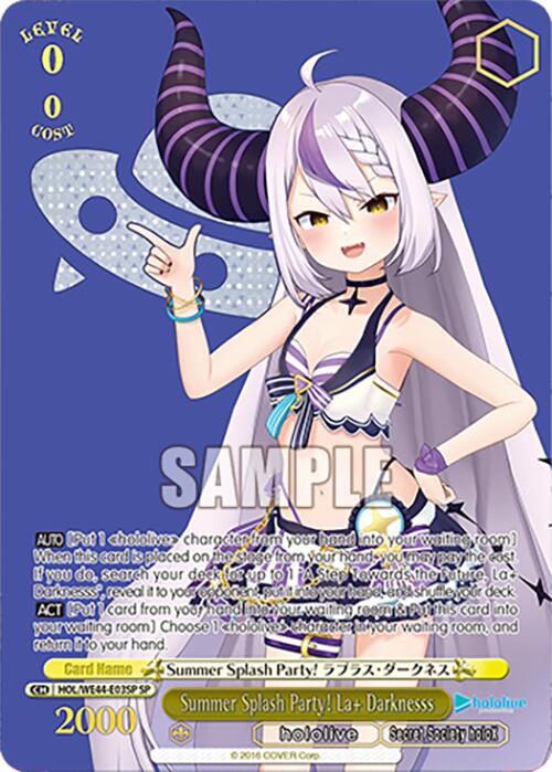 Image of Summer Splash Party! La+ Darknesss (HOL/WE44-E03SP SP) [hololive production Summer Collection Premium Booster]