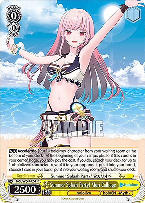 Image of Summer Splash Party! Mori Calliope (HOL/WE44-E04 N) [hololive production Summer Collection Premium Booster]