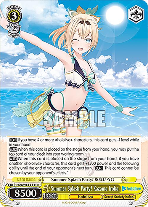 Image of Summer Splash Party! Kazama Iroha (HOL/WE44-E11 N) [hololive production Summer Collection Premium Booster]