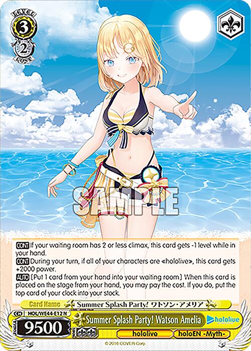 Image of Summer Splash Party! Watson Amelia (HOL/WE44-E12 N) [hololive production Summer Collection Premium Booster]
