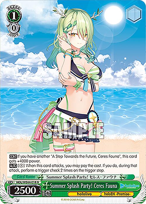 Image of Summer Splash Party! Ceres Fauna (HOL/WE44-E18 N) [hololive production Summer Collection Premium Booster]