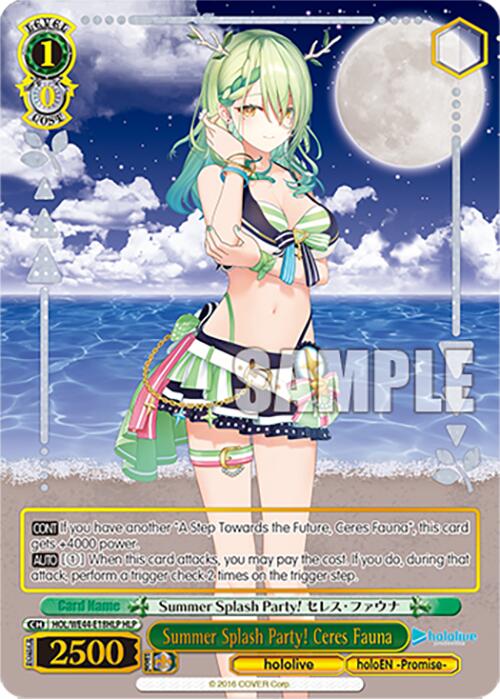 Image of Summer Splash Party! Ceres Fauna (HOL/WE44-E18HLP HLP) [hololive production Summer Collection Premium Booster]