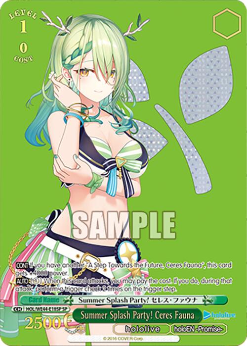 Image of Summer Splash Party! Ceres Fauna (HOL/WE44-E18SP SP) [hololive production Summer Collection Premium Booster]