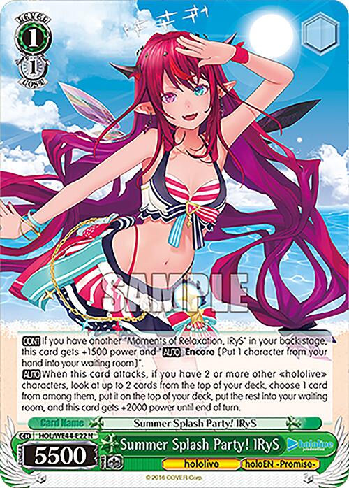 Image of Summer Splash Party! IRyS (HOL/WE44-E22 N) [hololive production Summer Collection Premium Booster]