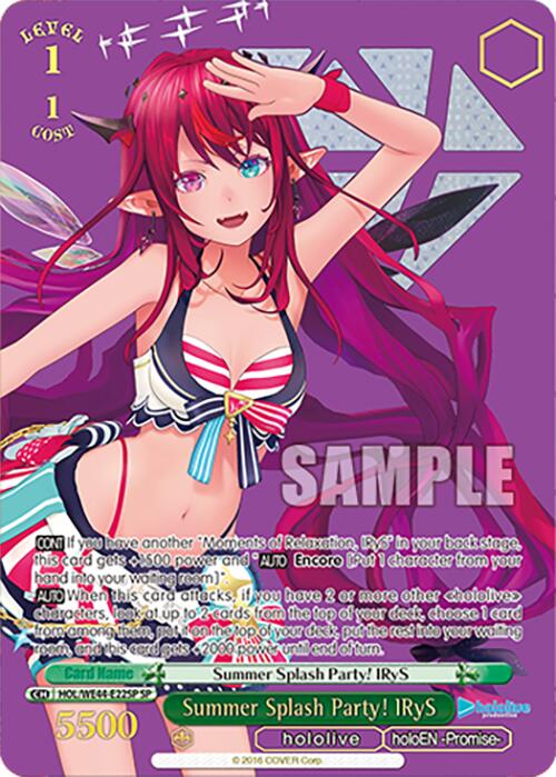 Image of Summer Splash Party! IRyS (HOL/WE44-E22SP SP) [hololive production Summer Collection Premium Booster]