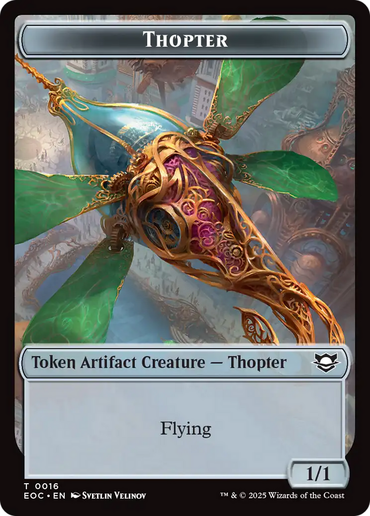 Image of Thopter // Gnome Double-Sided Token [Edge of Eternities Commander Tokens]