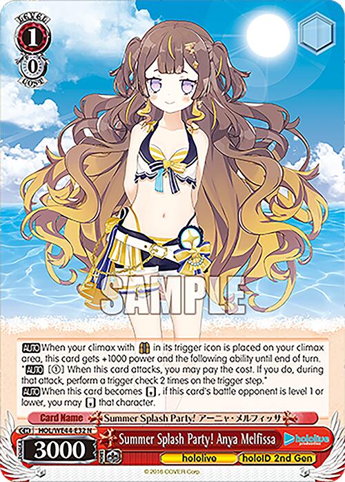 Image of Summer Splash Party! Anya Melfissa (HOL/WE44-E32 N) [hololive production Summer Collection Premium Booster]
