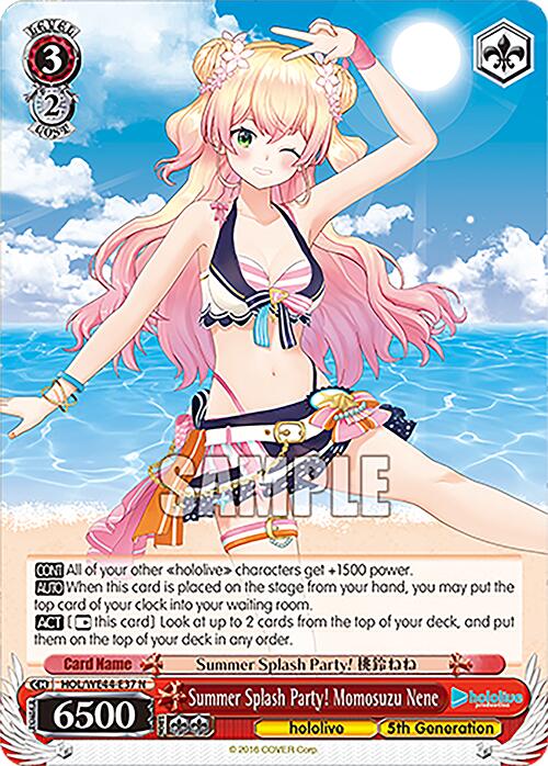 Image of Summer Splash Party! Momosuzu Nene (HOL/WE44-E37 N) [hololive production Summer Collection Premium Booster]