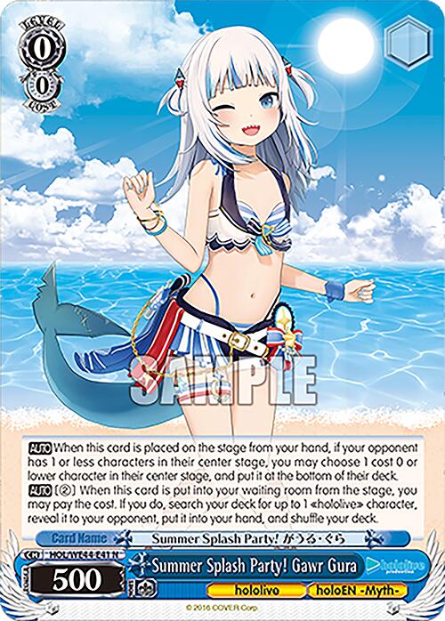 Image of Summer Splash Party! Gawr Gura (HOL/WE44-E41 N) [hololive production Summer Collection Premium Booster]