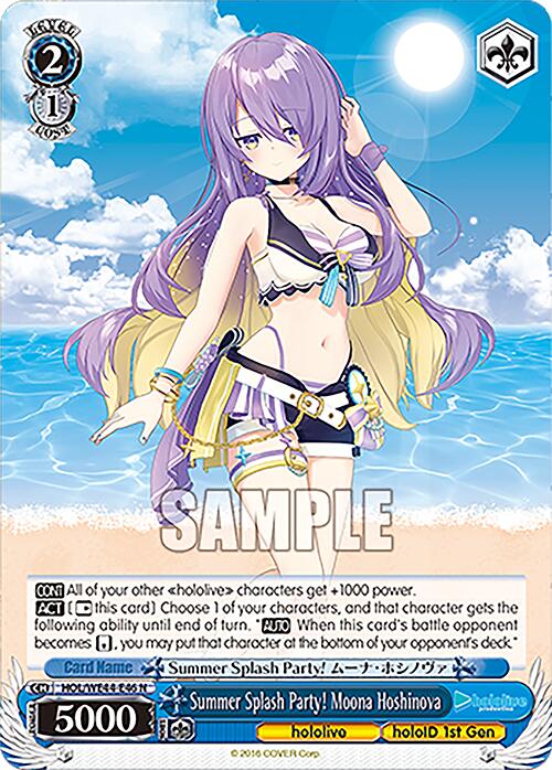 Image of Summer Splash Party! Moona Hoshinova (HOL/WE44-E46 N) [hololive production Summer Collection Premium Booster]