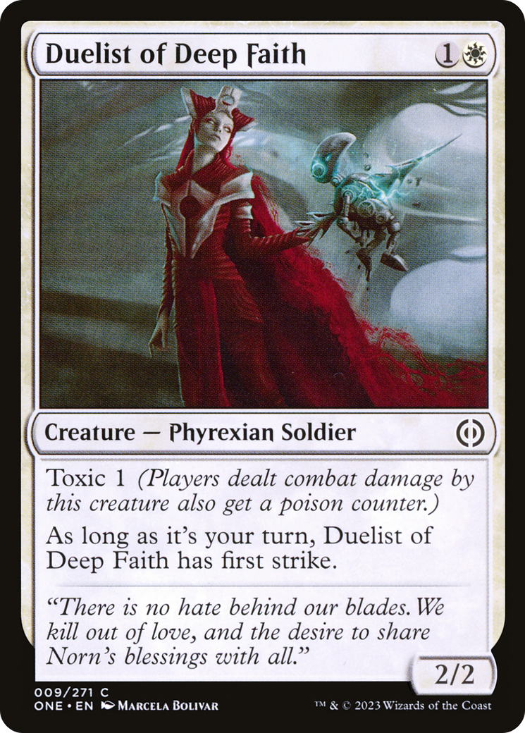 Image of Duelist of Deep Faith [Phyrexia: All Will Be One]