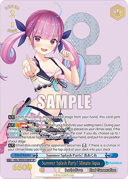 Image of Summer Splash Party! Minato Aqua (HOL/WE44-E48SP SP) [hololive production Summer Collection Premium Booster]